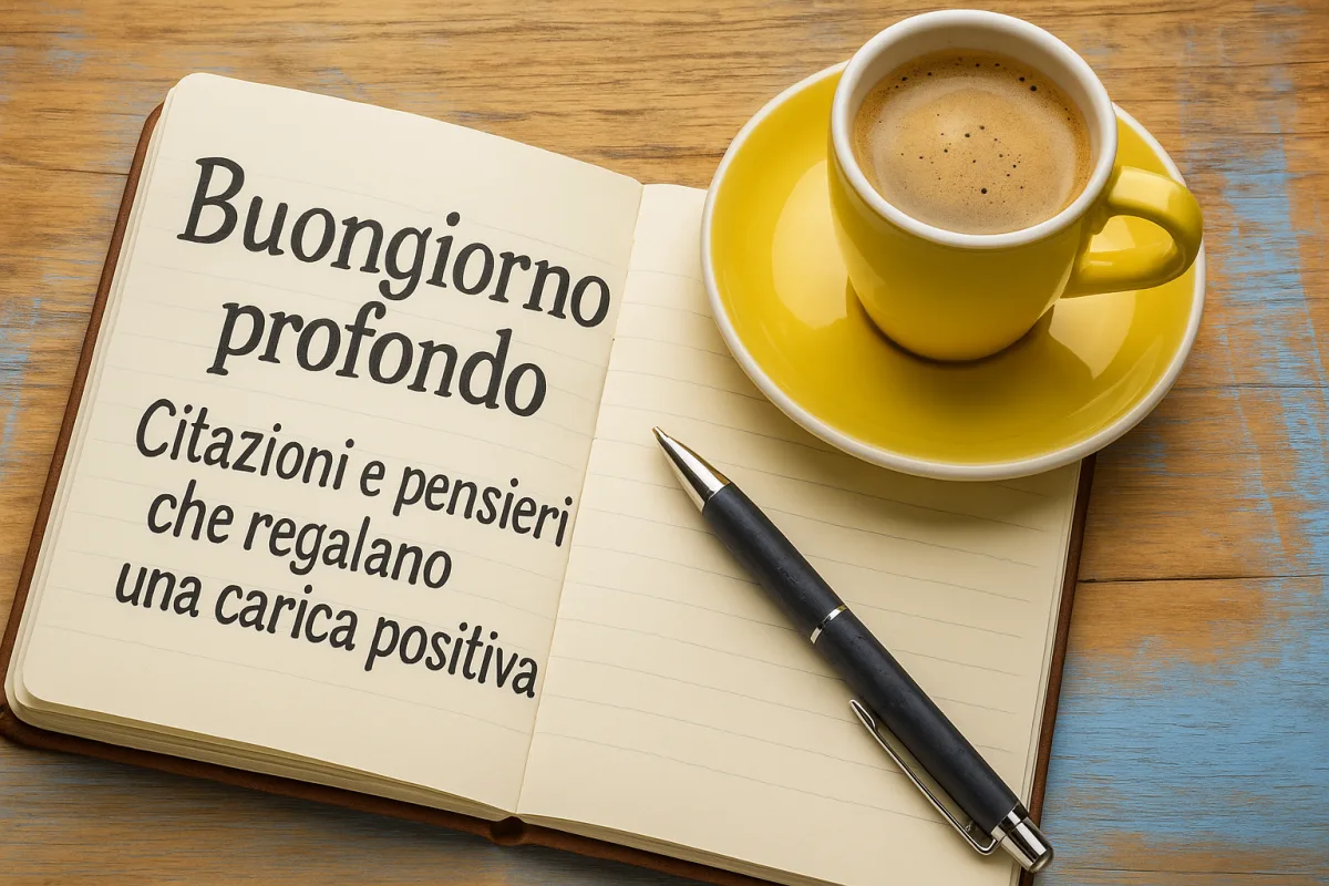 Buongiorno profondo: citazioni e pensieri che regalano subito una carica positiva