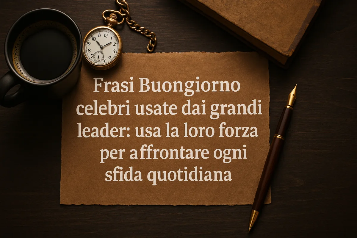 Frasi buongiorno celebri usate dai grandi leader: usa la loro forza per affrontare ogni sfida quotidiana