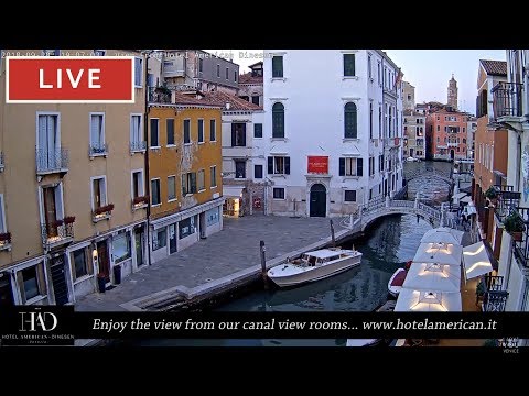 Venice Italy Live Webcam – Dorsoduro in Live Streaming from Hotel American Dinesen – Full HD