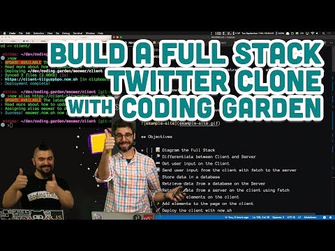 Build a Full Stack Twitter Clone with Coding Garden