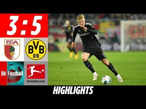 Kracher-Debüt: Superstar Haaland trifft dreifach | Augsburg – Dortmund 3:5 | Highlights | Bundesliga