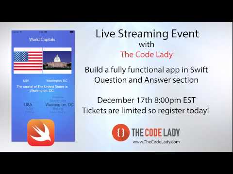 Learn how to build apps – Swift Tutorial –  Live Streaming Lesson