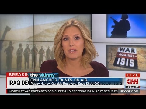 CNN Anchor Poppy Harlow Faints During Live Broadcast | ABC News